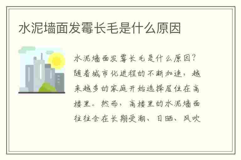 水泥墙面发霉长毛是什么原因